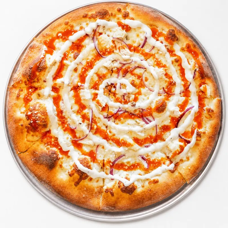 The Fire Bird pizza with buffalo chicken and ghost pepper cheese